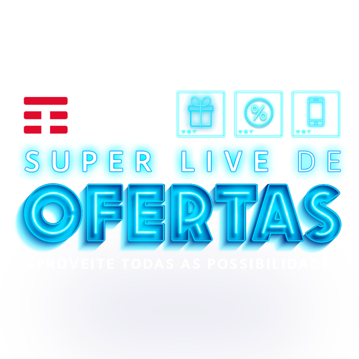 Alt text da imagem: Lê-se: “TIM Super Live de Ofertas Aproveite todas as possibilidades.”